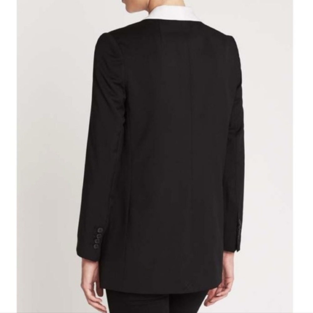 EQUIPMENT Quincy Blazer In True Black with White Lapel (Various Sizes) - Picture 4 of 16